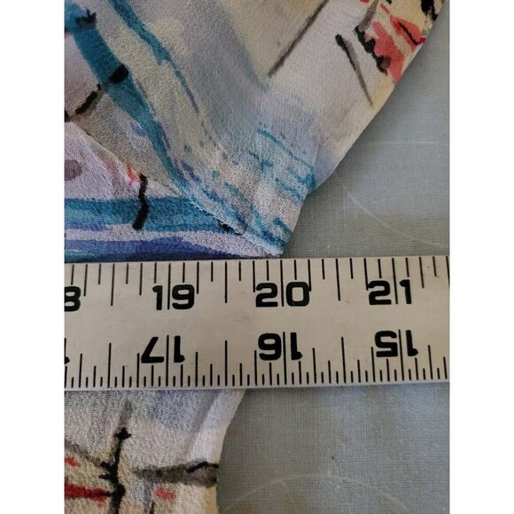 Artscapes Women's Two Piece Tank Blouse Shirt Set XS Polyester & Rayon Colorful - Picture 11 of 11